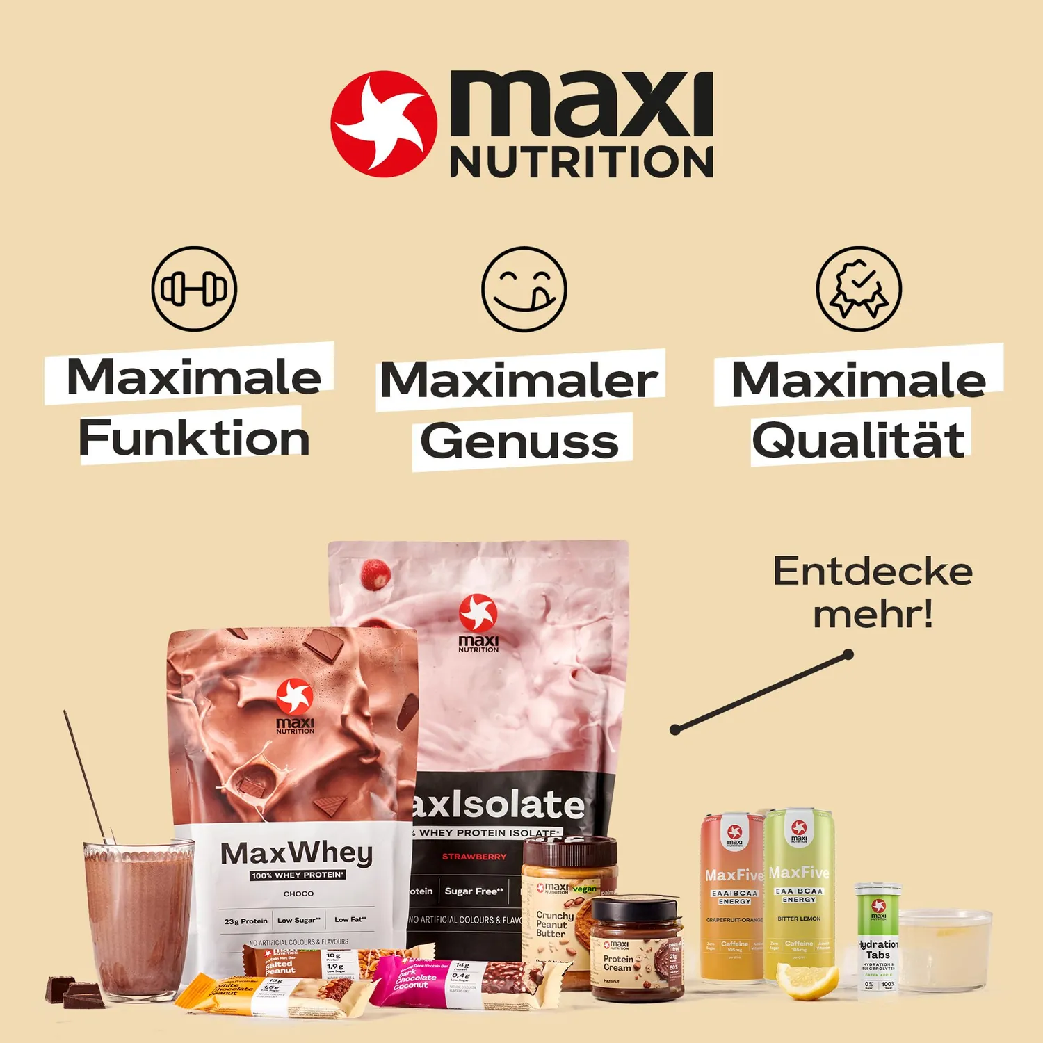 MaxiNutrition Must Haves Proteinriegel Mix Box 14x zuckerarm