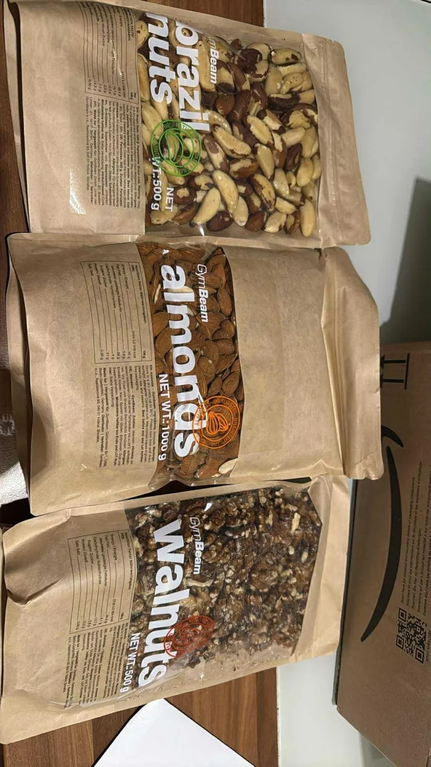 GymBeam Walnüsse ungeröstet Walnusskerne 500 g