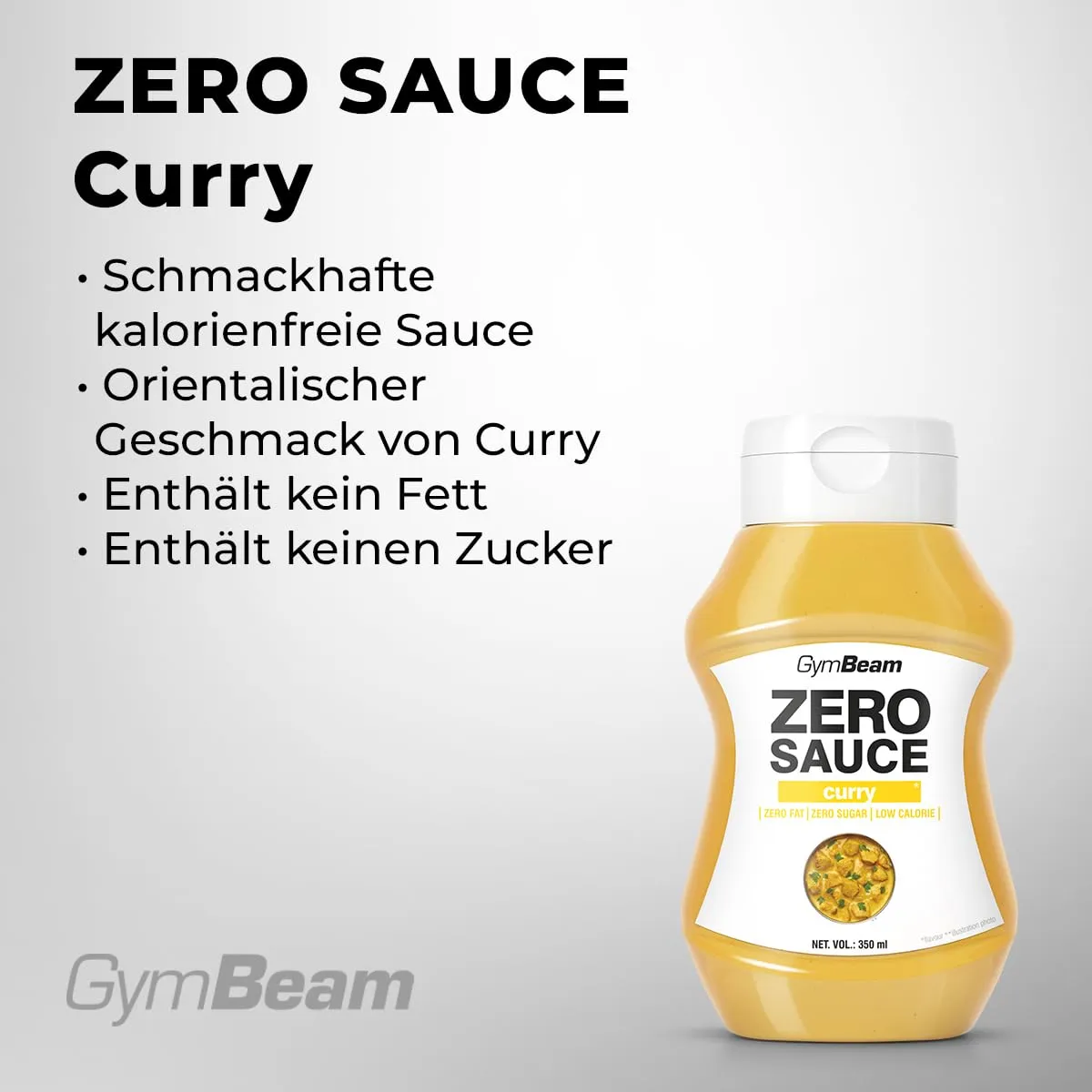 GymBeam ZERO Sauce Curry 350 ml zuckerfrei