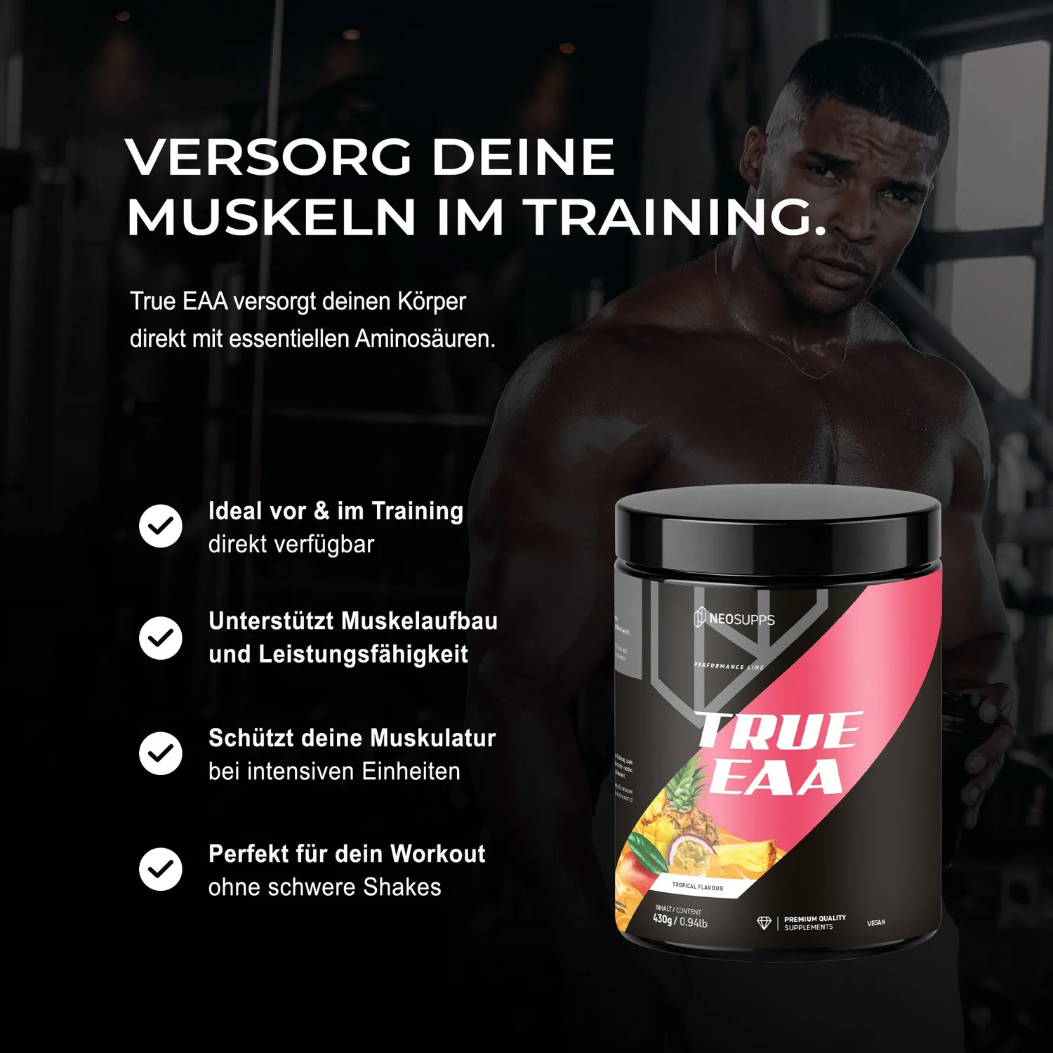 Neosupps True EAA Tropical 430g Pulver vegan