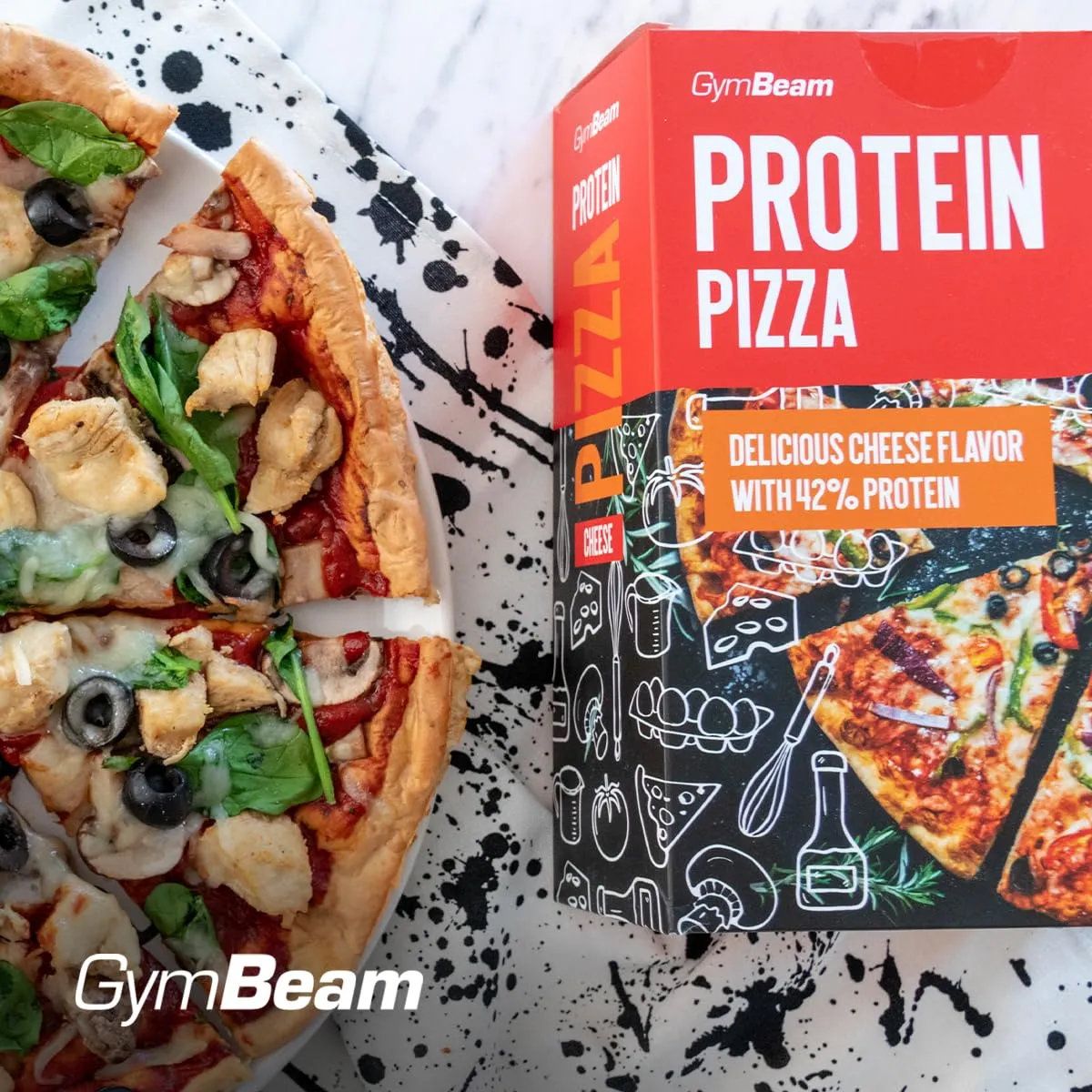GymBeam Protein Pizza Backmischung Cheese 500 g proteinreich
