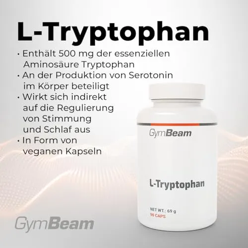 GymBeam L-Tryptophan Kapseln 90 Stk 500 mg vegan