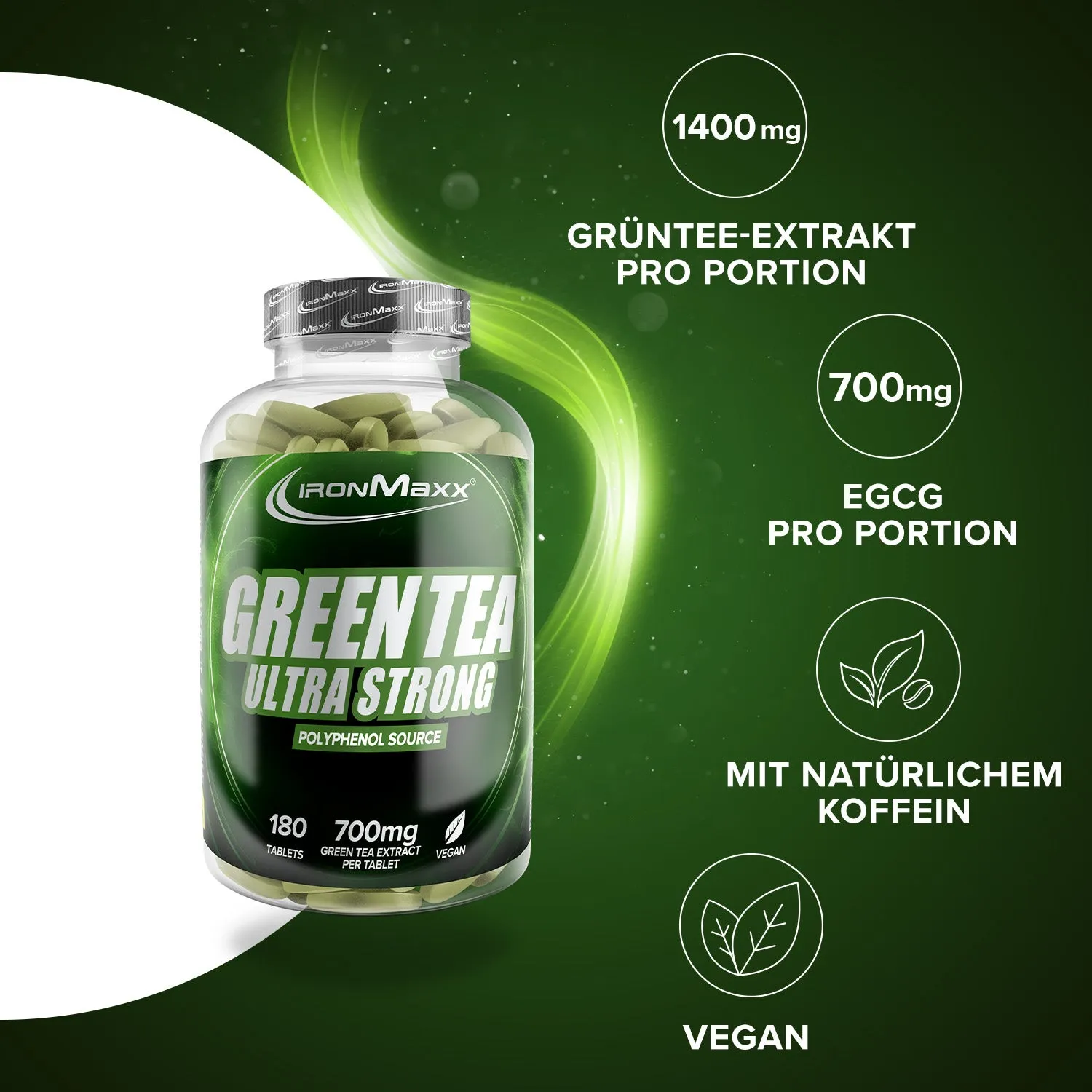 IronMaxx Green Tea Ultra Strong Tabletten 180 Stück Diät