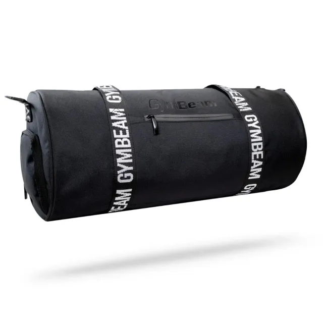 GymBeam Barrel Sporttasche schwarz mit Flaschennetz