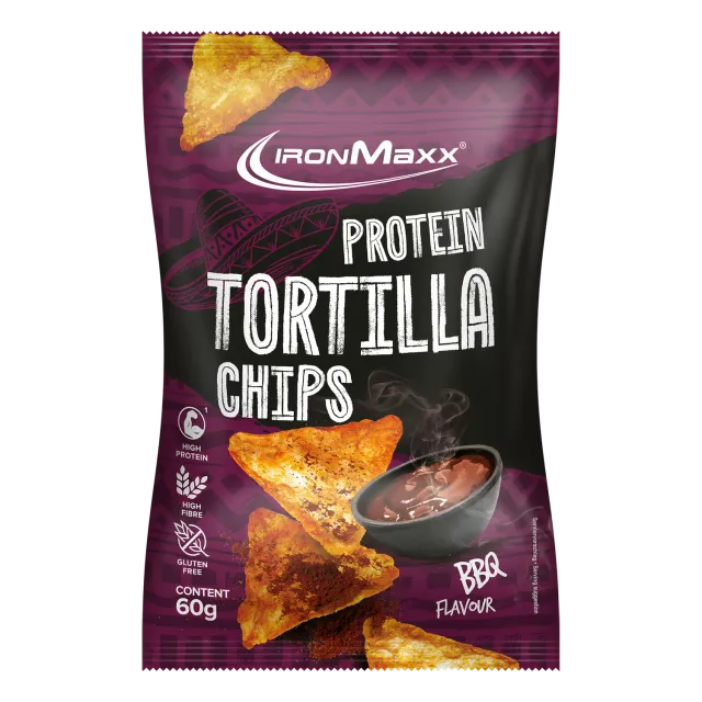 IronMaxx Protein Tortilla Chips 2.0 Barbecue 60g vegan