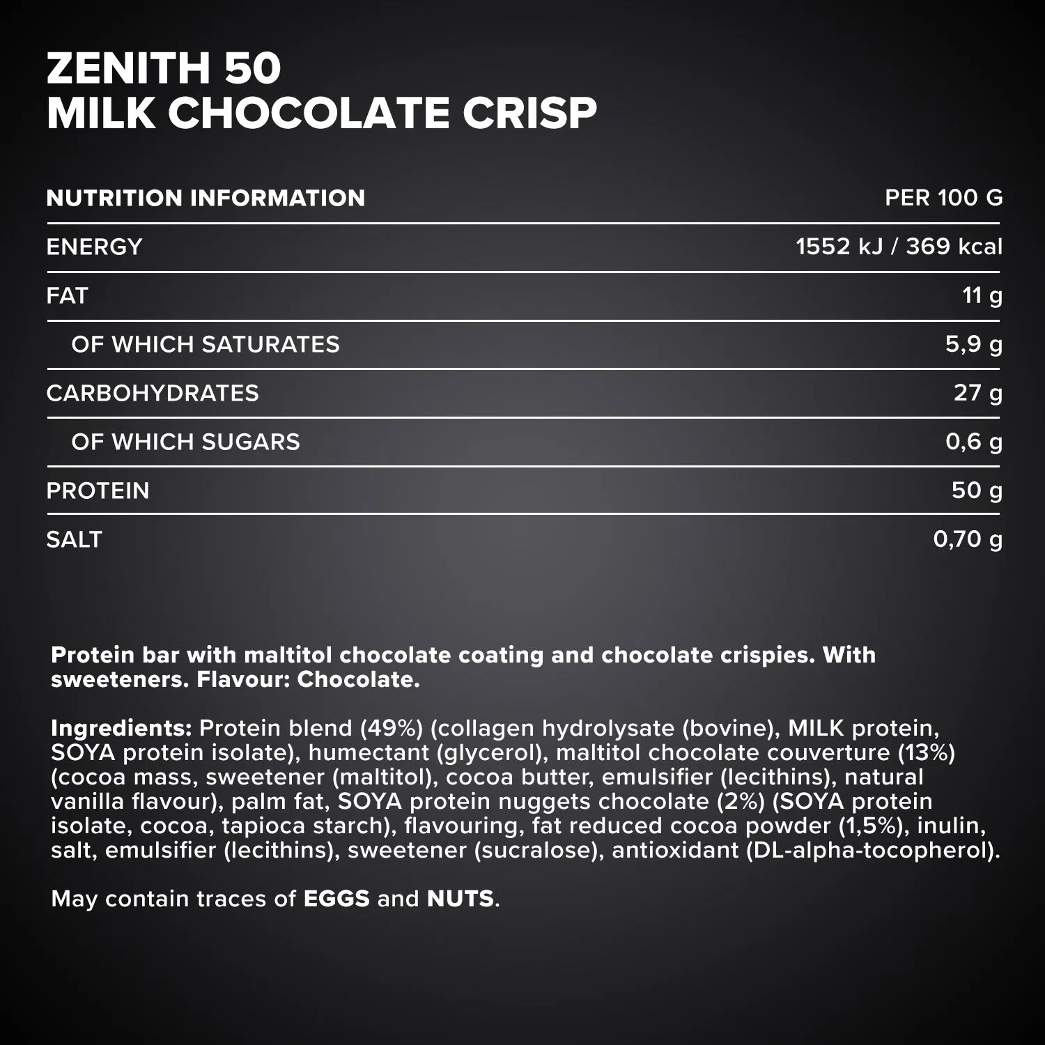 IronMaxx Zenith 50 Riegel Brownie 12x100g