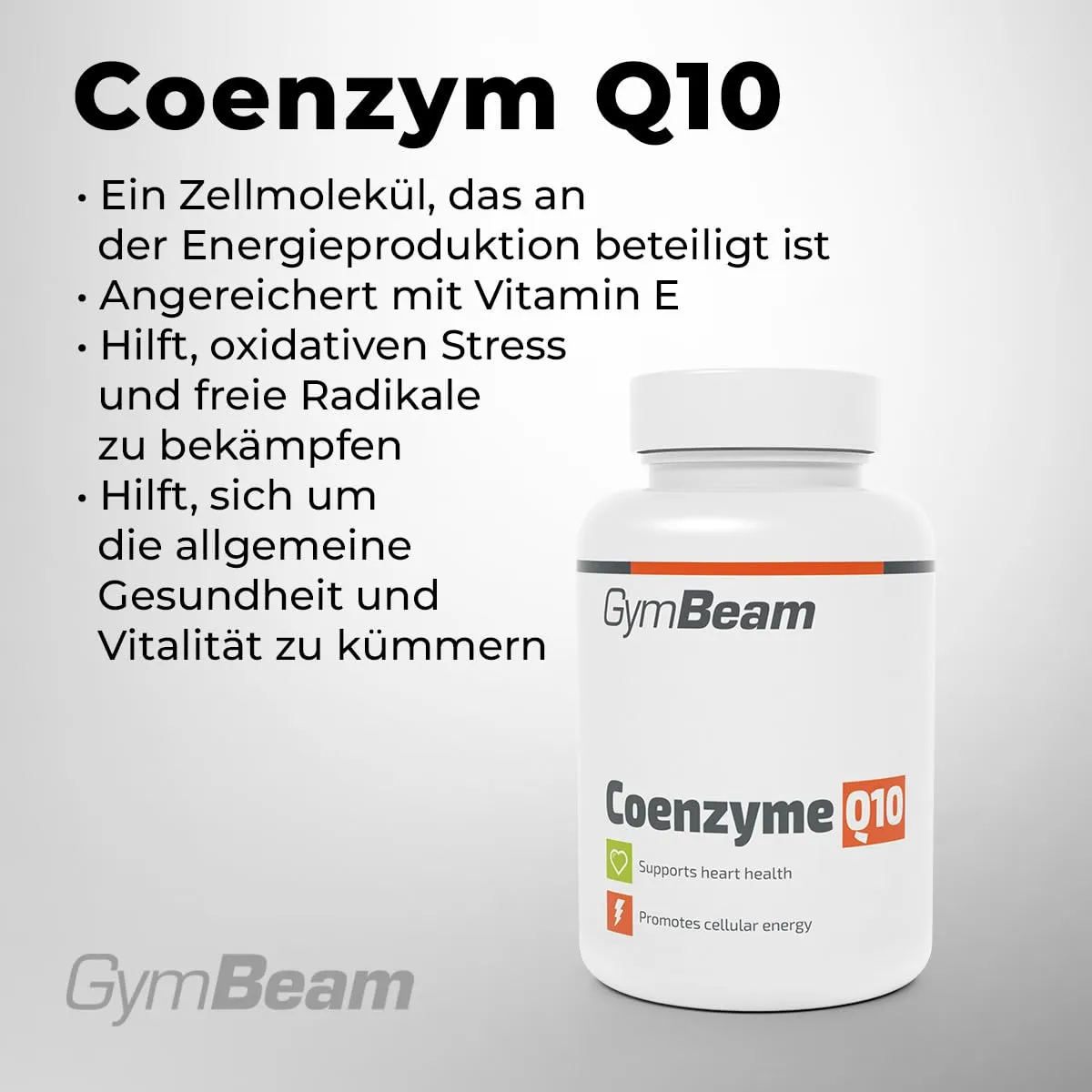 GymBeam Coenzym Q10 Kapseln 60 Stück 60mg mit Vitamin E