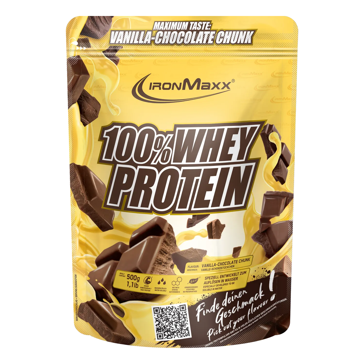 IronMaxx 100% Whey Protein Pulver 500g Vanilla-Choco