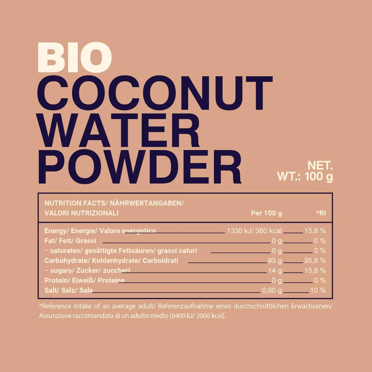 GymBeam BIO Kokosnusswasser Pulver 100g vegan