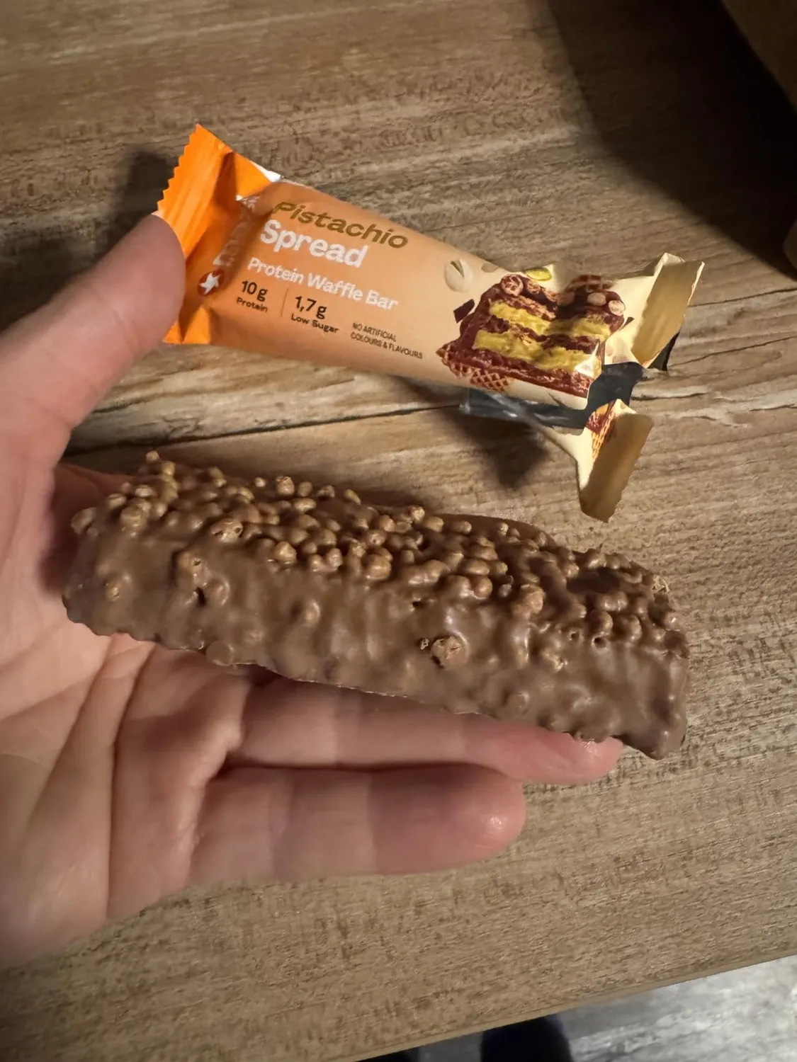 MaxiNutrition Pistachio Spread Protein Waffle Eiweißriegel 12x39g zuckerarm