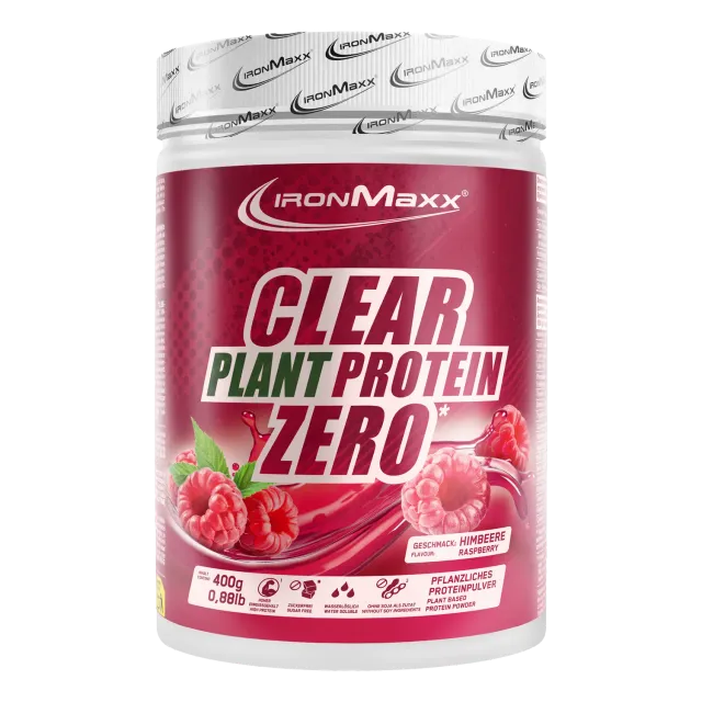 IronMaxx Clear Plant Protein Zero Proteinpulver Himbeere 400g vegan