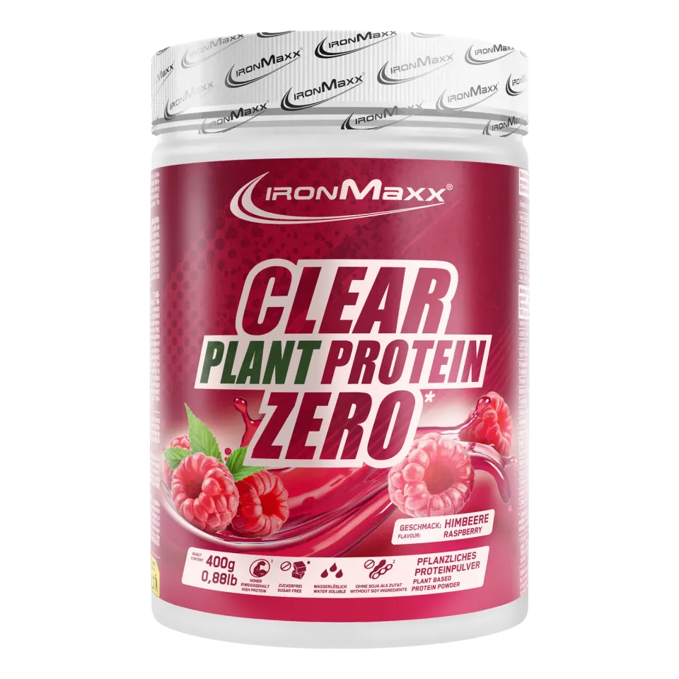 IronMaxx Clear Plant Protein Zero Proteinpulver Himbeere 400g vegan