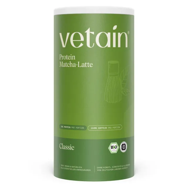 Vetain Proteinpulver Matcha Latte 540 g bio vegan