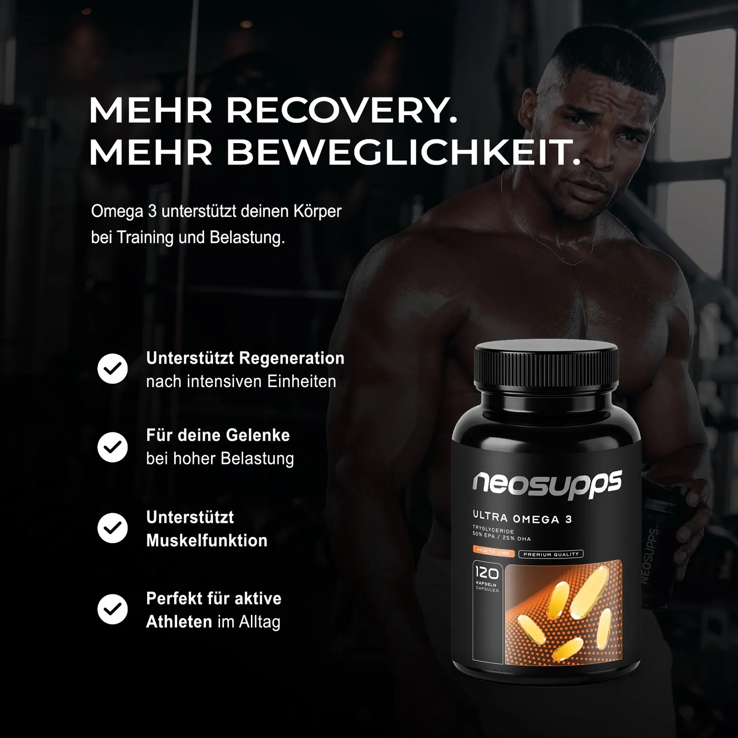 Neosupps Ultra Omega 3 Omega-3 Kapseln 120 Kapseln hochdosiert