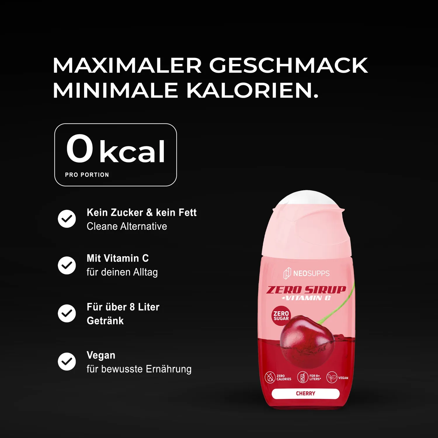 Neosupps Zero Sirup Cherry Sirup 65ml kalorienfrei