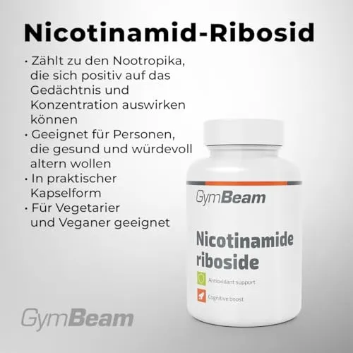 GymBeam NAD Nicotinamid-Ribosid Kapseln 60 Caps vegan