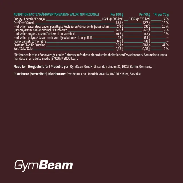 GymBeam ASAP Protein Cookie Dreifache Schokolade 10x70g zuckerfrei