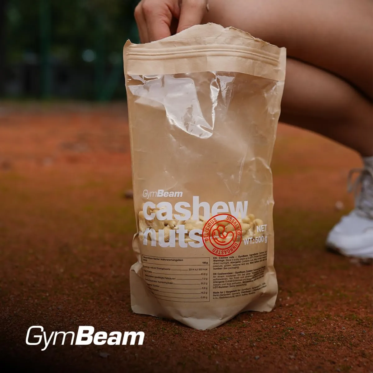GymBeam Cashewkerne naturbelassen 500 g ungesalzen