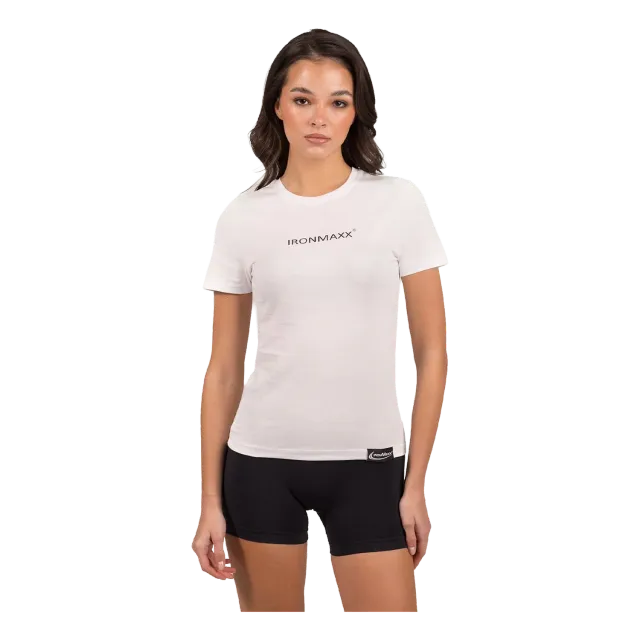 IronMaxx T-Shirt Damen Weiß L kurzarm atmungsaktiv