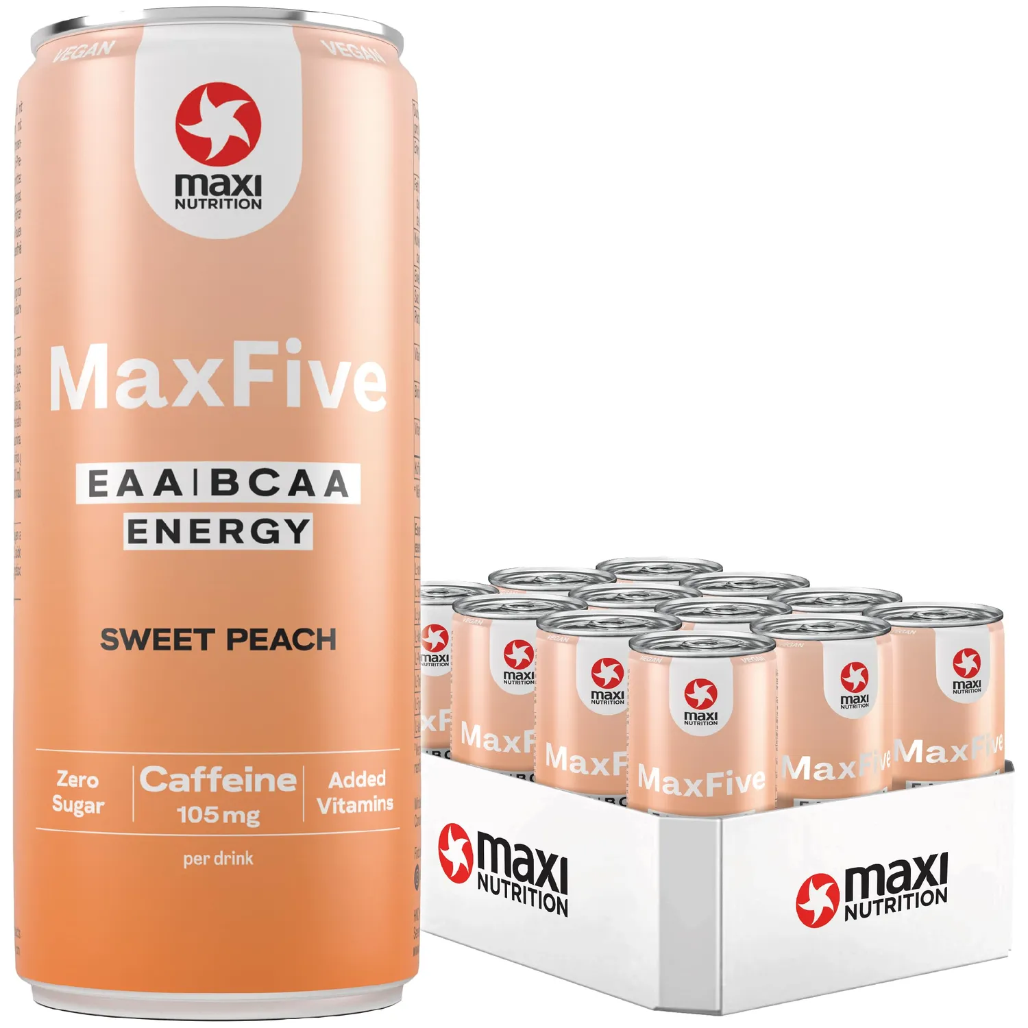 MaxiNutrition MaxFive Bitter Lemon BCAA Drink 12x330ml vegan