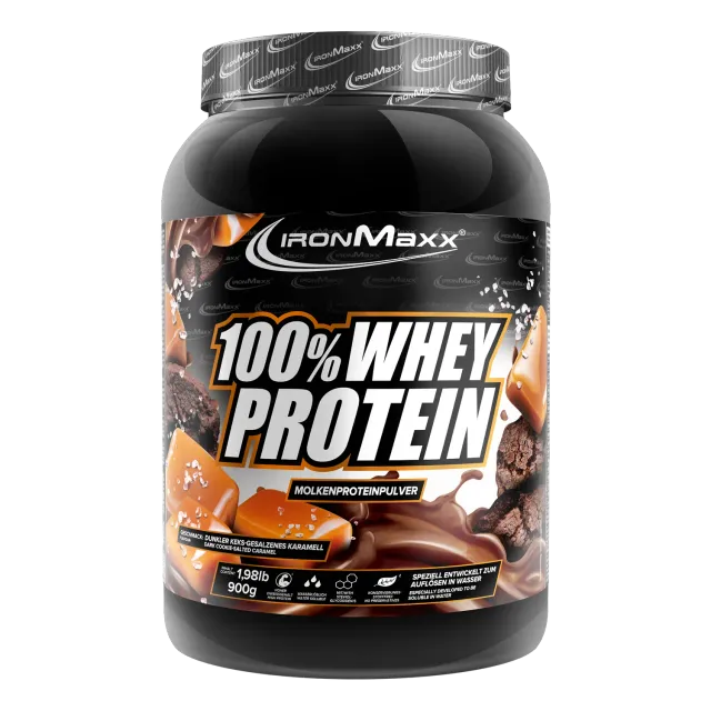 IronMaxx 100% Whey Protein Dark Cookies Salted Caramel 900g