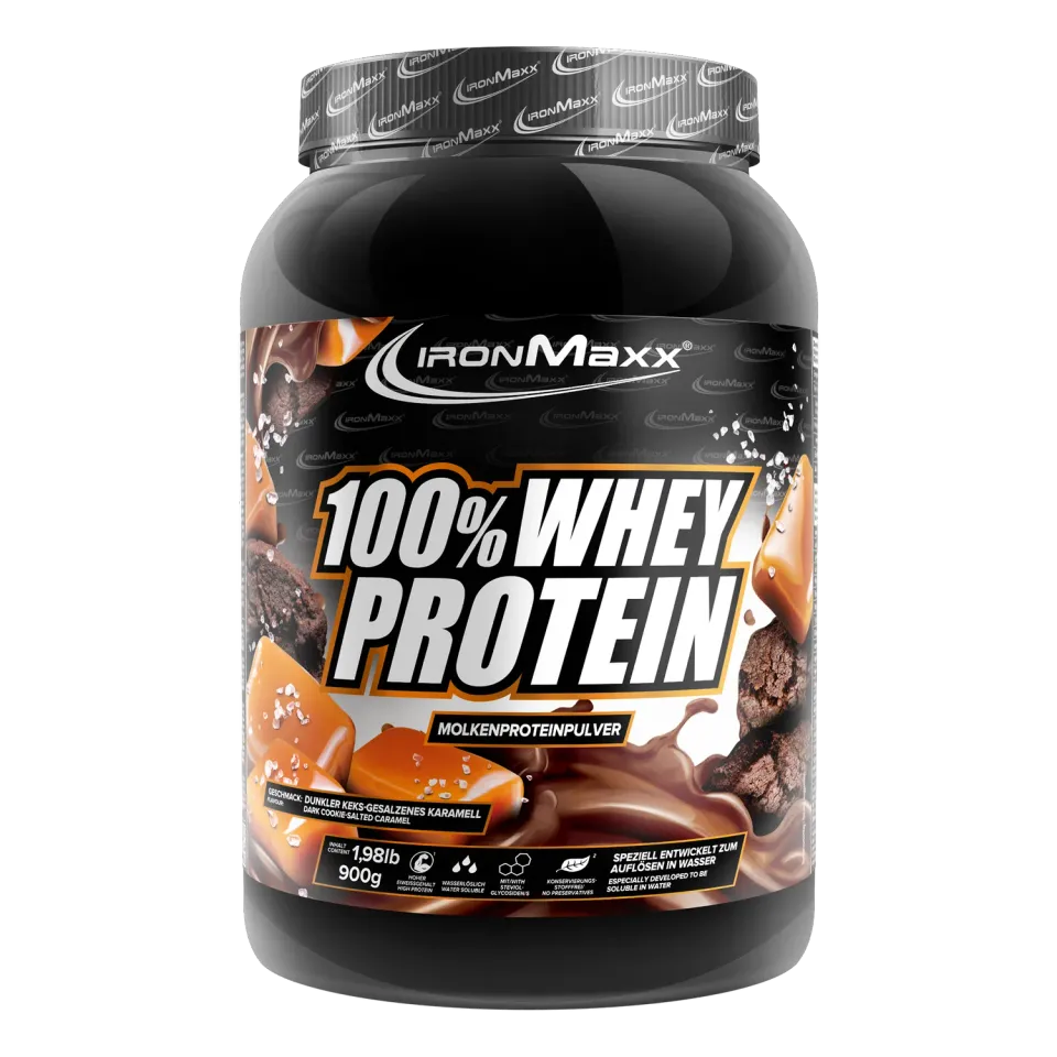 IronMaxx 100% Whey Protein Dark Cookies Salted Caramel 900g
