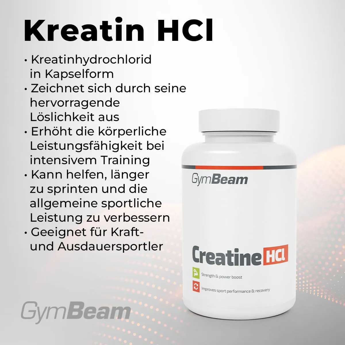 GymBeam Kreatin HCl Kapseln 120 Cps 3200 mg