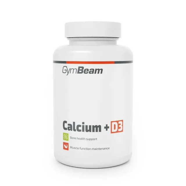 GymBeam Calcium+D3 Kapseln 120 Caps für Knochen Muskeln