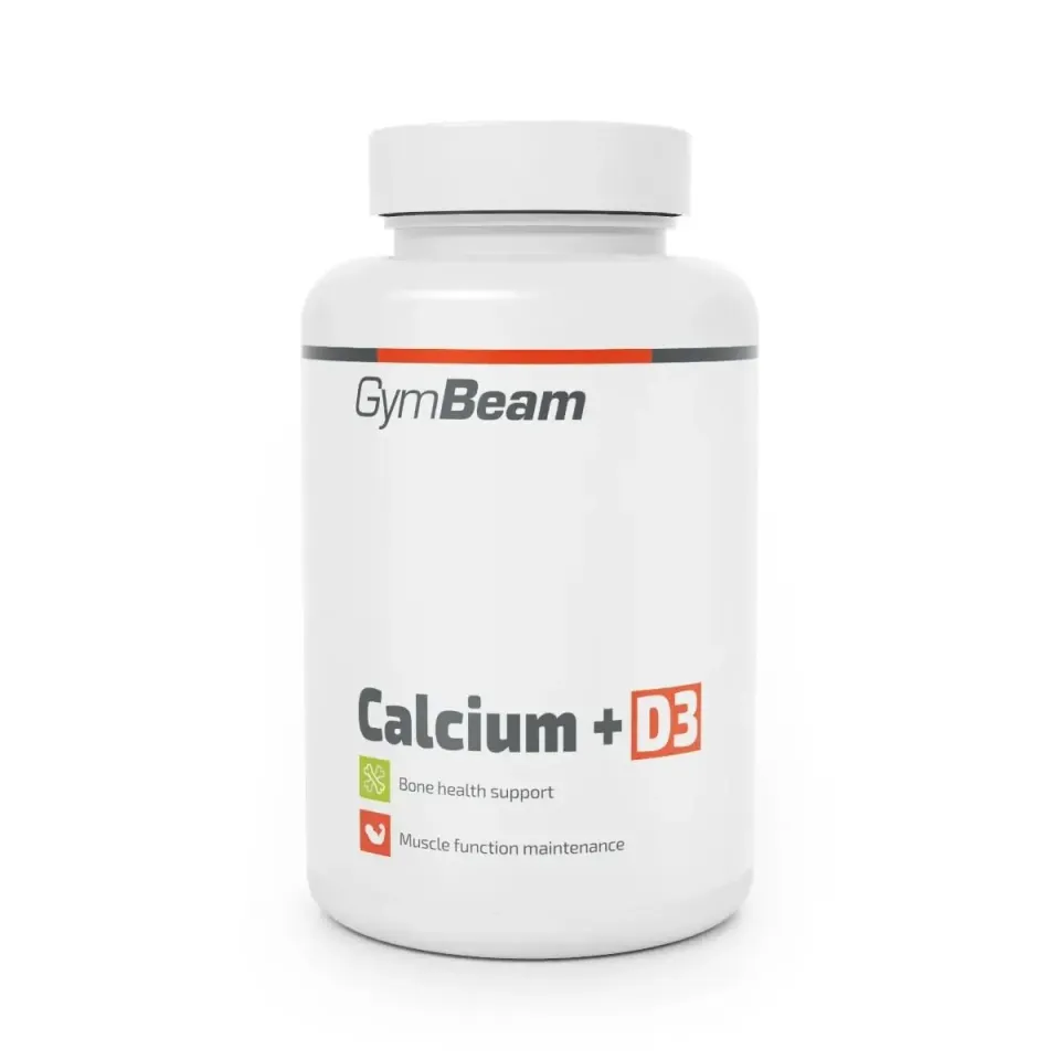 GymBeam Calcium+D3 Kapseln 120 Caps für Knochen Muskeln