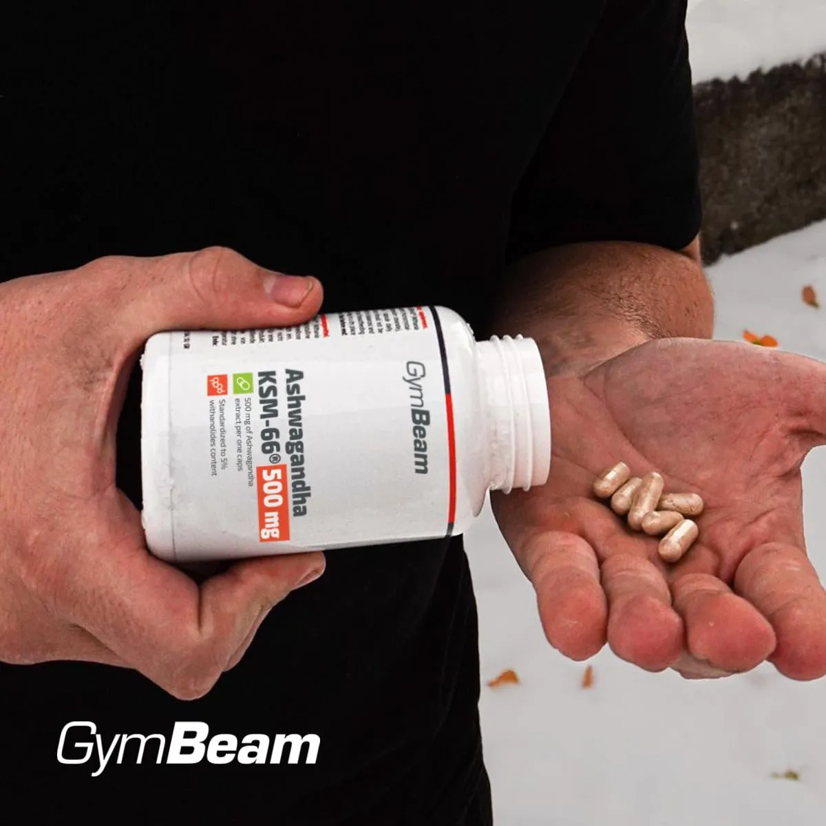 GymBeam Ashwagandha KSM-66 Kapseln 500mg 90 Caps hochdosiert