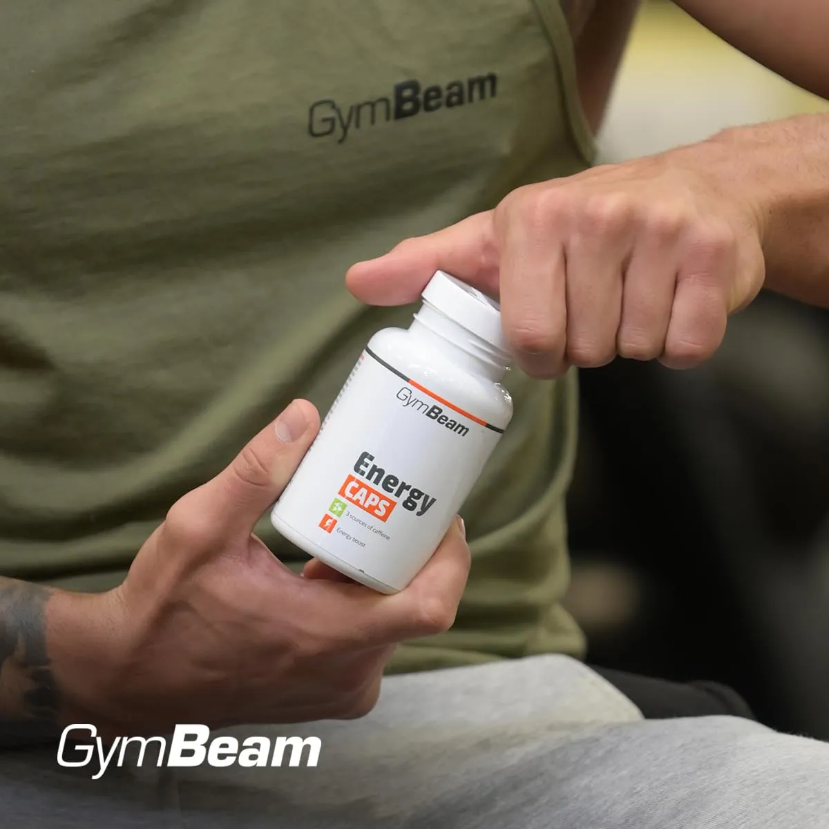 GymBeam Energy Kapseln Koffein Guarana 120 Caps vegan