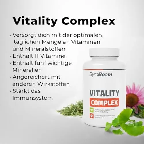 GymBeam Vitality Komplex Multivitamin Tabletten 60 Tabletten Immunsystem