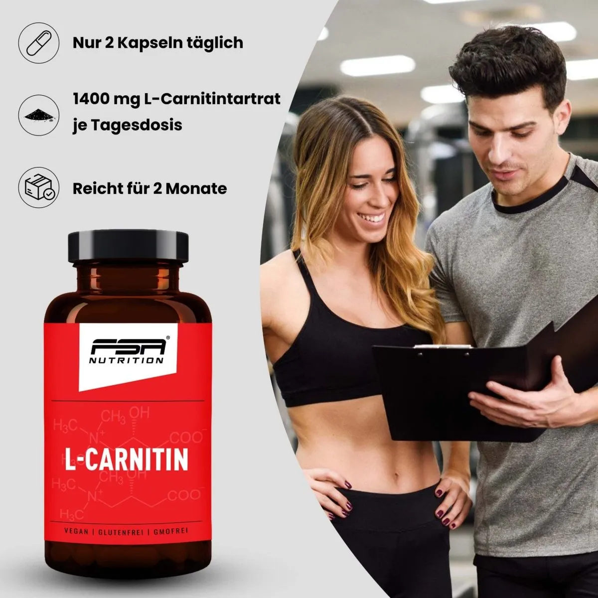 FSA Nutrition L-Carnitin Kapseln hochdosiert 1400 mg