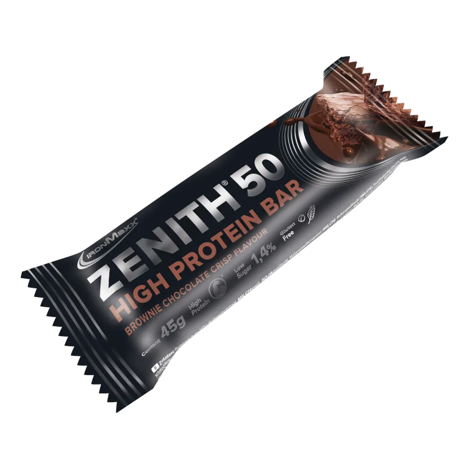 IronMaxx Zenith 50 Proteinriegel Brownie Chocolate Crisp 45g proteinreich