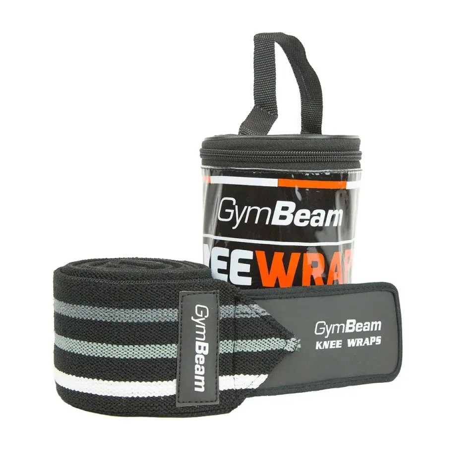 GymBeam Kniebandagen elastisch Klettverschluss 2 Stück