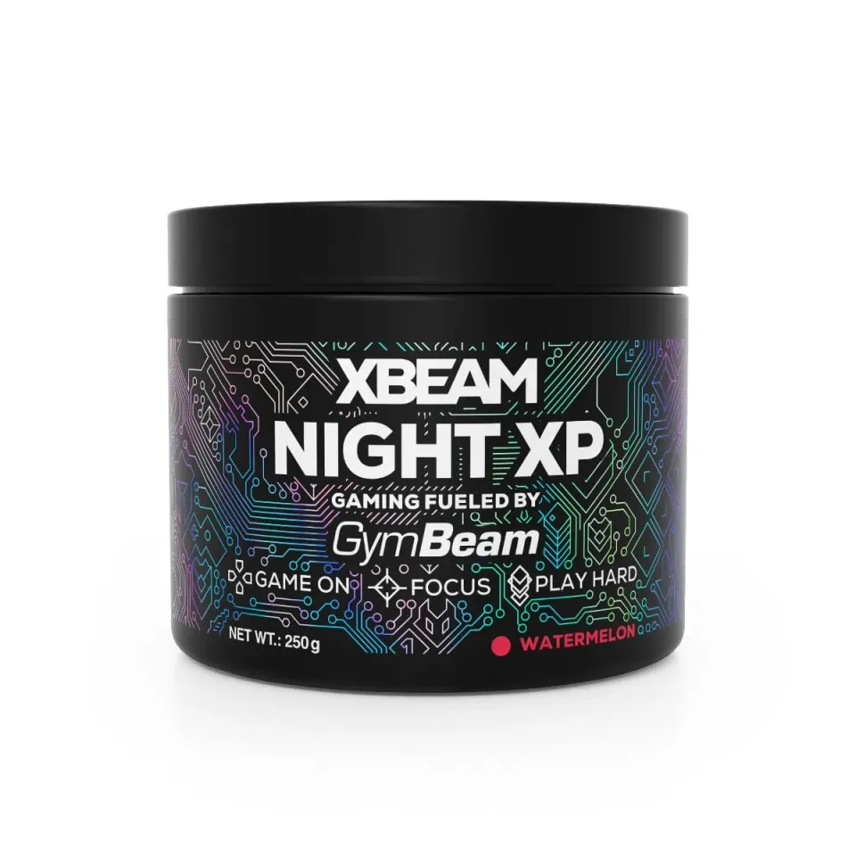 GymBeam Gaming Fuel Night XP Pulver 250 g Kirsche Passionsfrucht