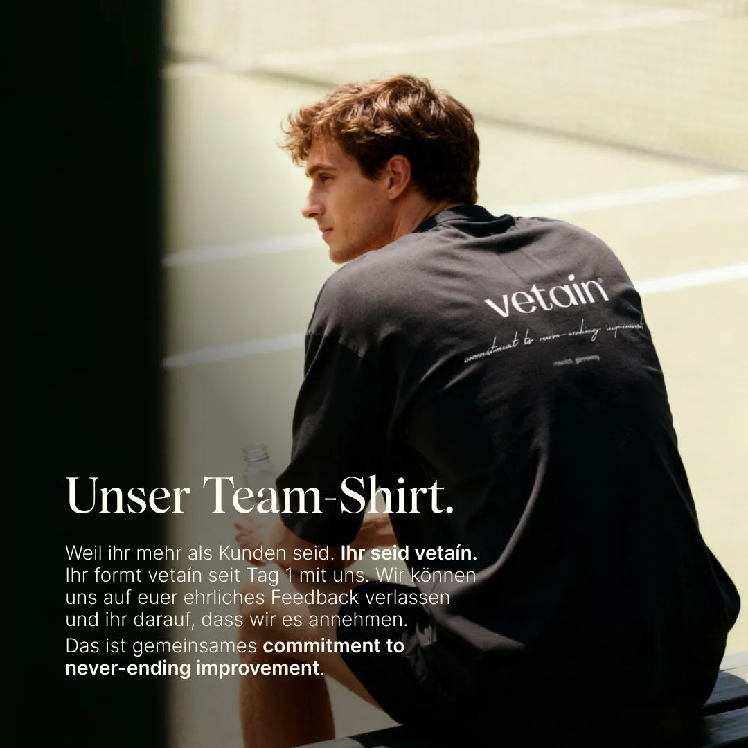 Vetain Team T-Shirt Baumwolle schwarz Größe M