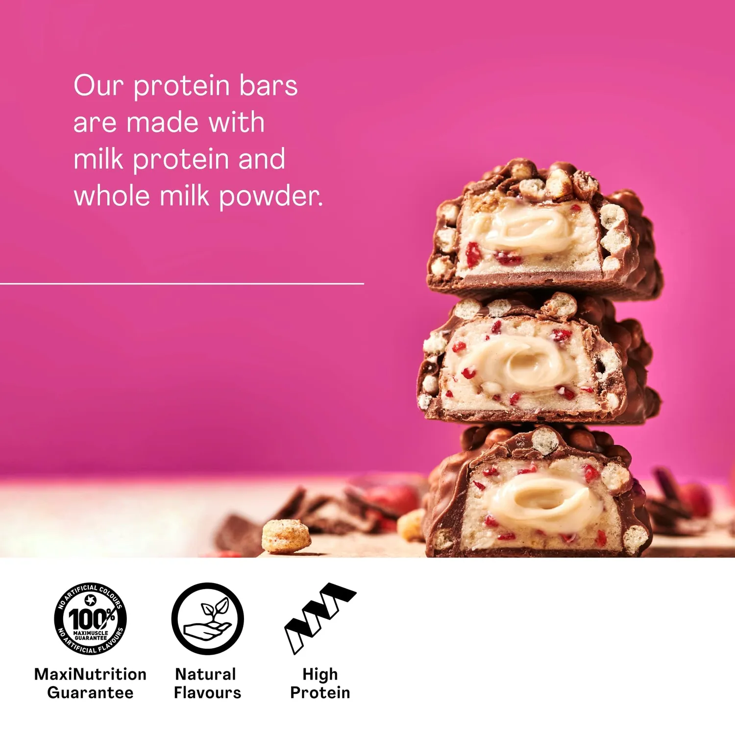 MaxiNutrition Creamy Core Bar Strawberry Yoghurt Eiweißriegel 12x45g