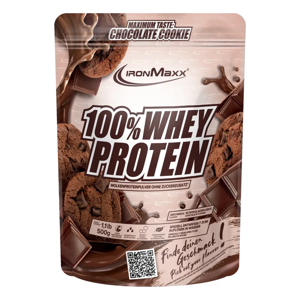 IronMaxx 100% Whey Proteinpulver Chocolate Cookie 500g