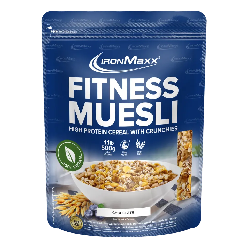 IronMaxx Fitness Müsli Chocolate Müsli 500g proteinreich