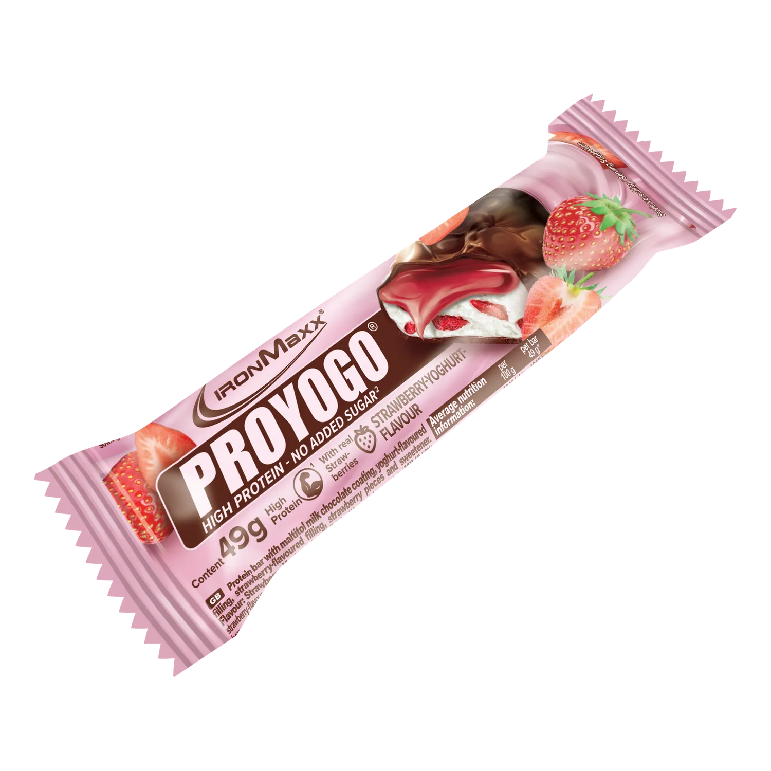 IronMaxx Proyogo 24x49g Proteinriegel Strawberry Yoghurt