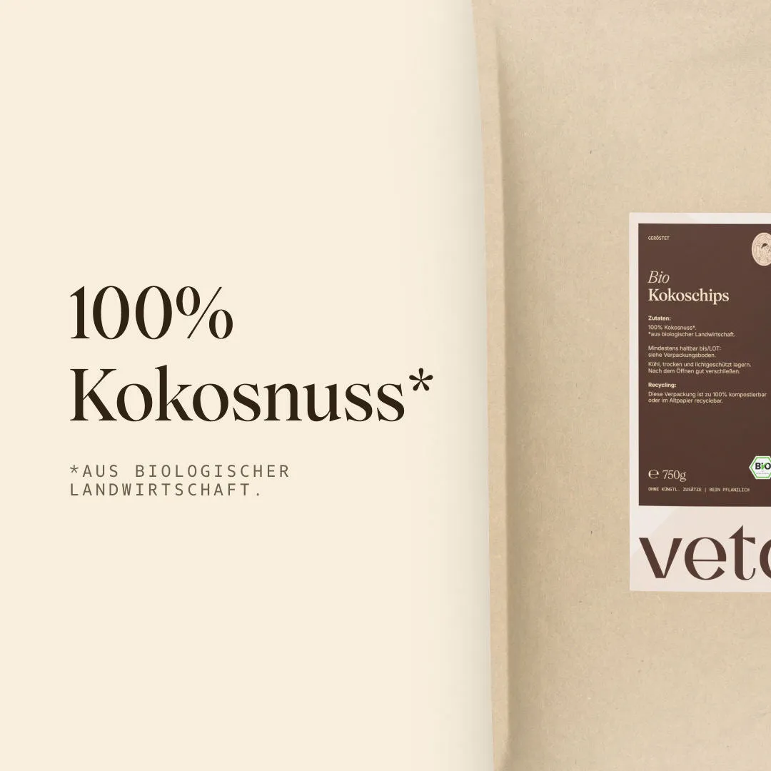 Vetain Bio Kokoschips geröstet Snack 750g