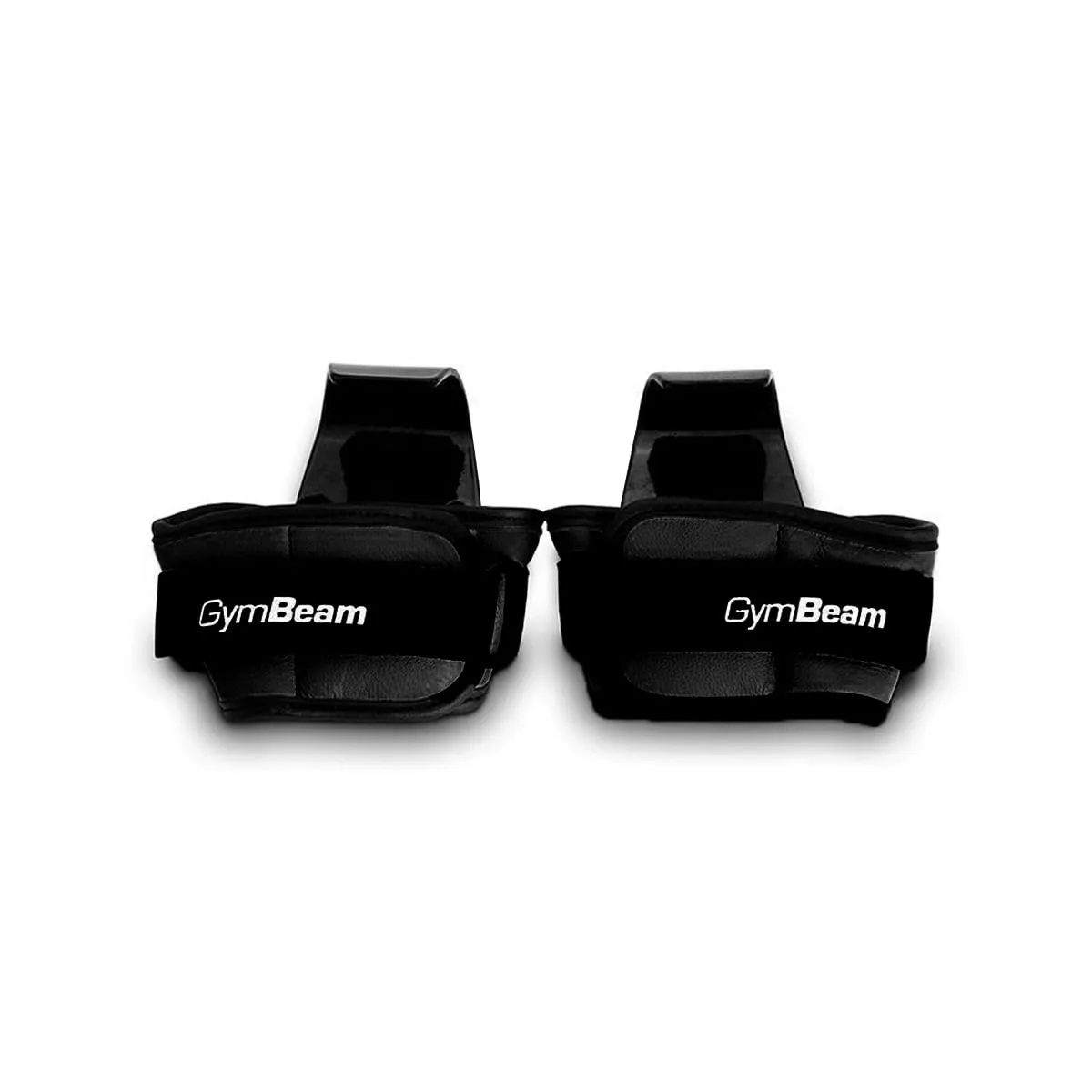 GymBeam Zughilfen mit Haken Leder Schwarz-Gelb