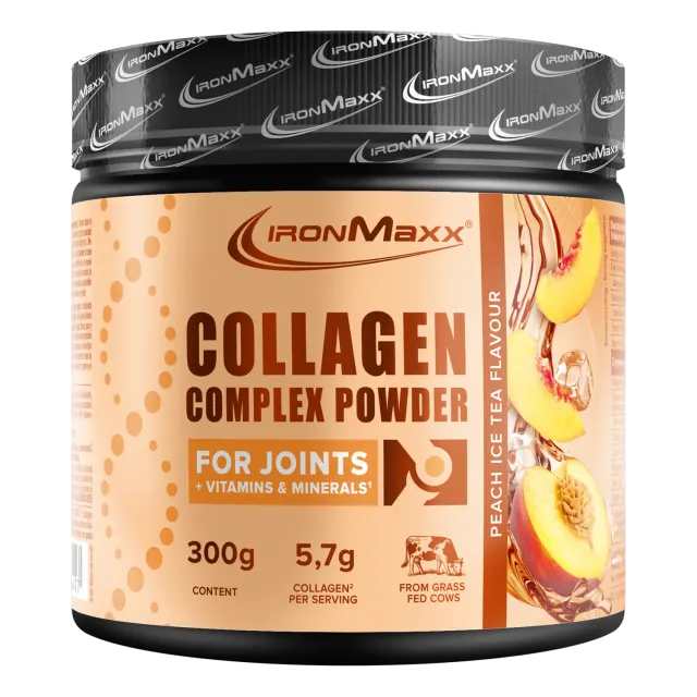 IronMaxx Collagen Complex Powder 300g Peach Ice Tea