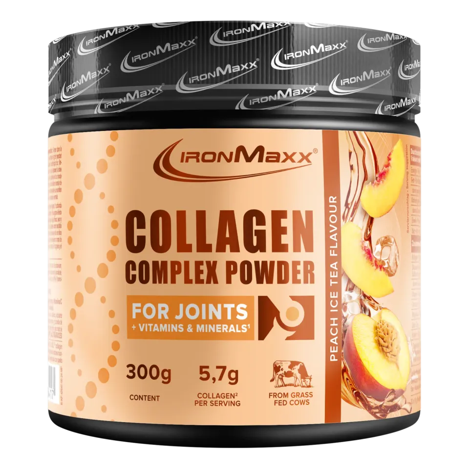 IronMaxx Collagen Complex Powder 300g Peach Ice Tea