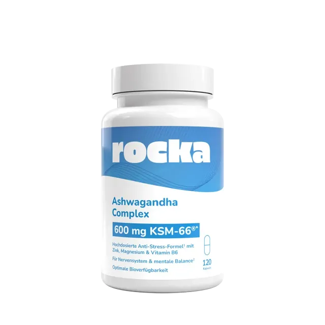 Rocka Nutrition Ashwagandha Complex Kapseln 120 Stück vegan