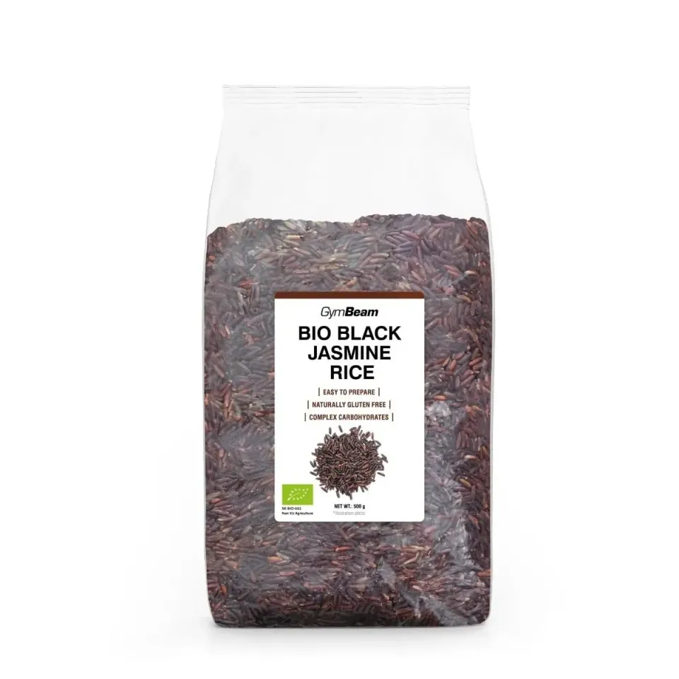 GymBeam BIO Schwarzer Jasminreis 500 g ungeschält glutenfrei