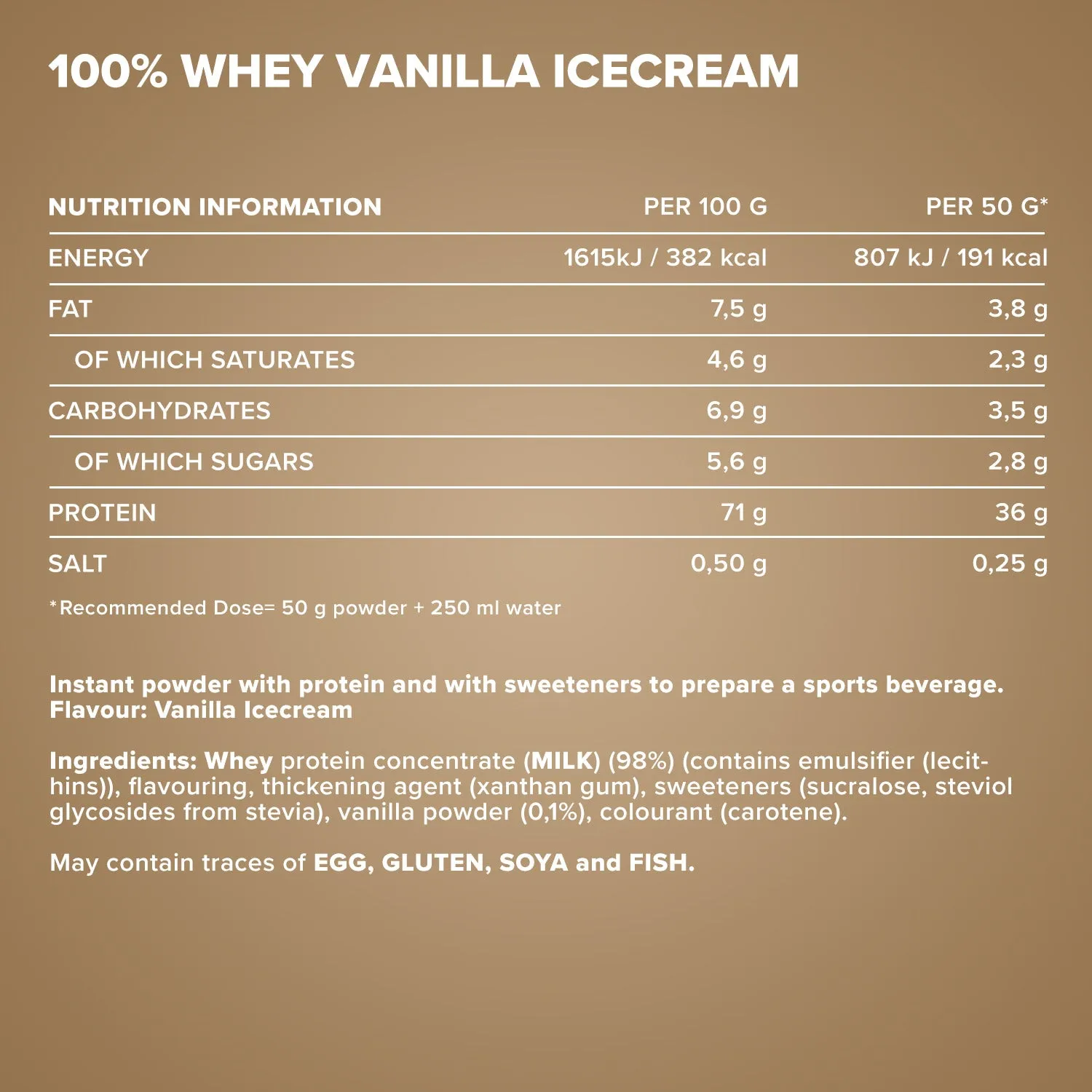 IronMaxx 100% Whey Protein 500g Vanilla Ice Cream