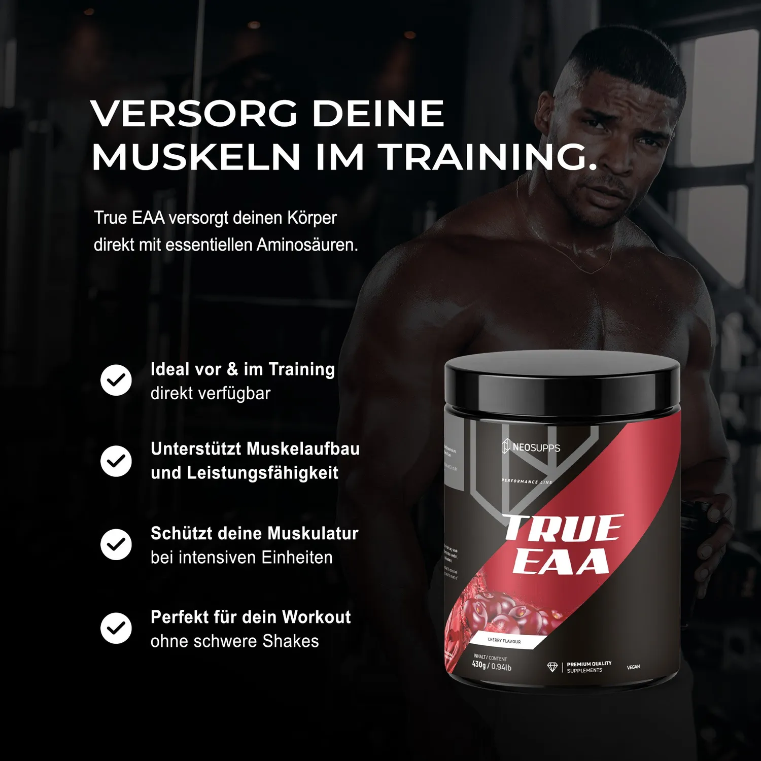 Neosupps True EAA Cherry 430g Pulver vegan