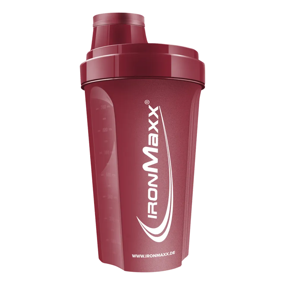 IronMaxx Shaker 700ml Cozy Red Eiweißshaker mit Sieb